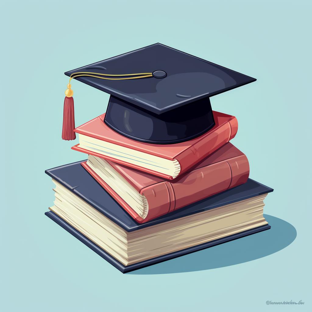 A graduation cap on a stack of mechanical engineering textbooks.